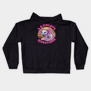 Girl & Boy I Ask Axolotl Questions, Funny I Axolotl Question Kids Hoodie